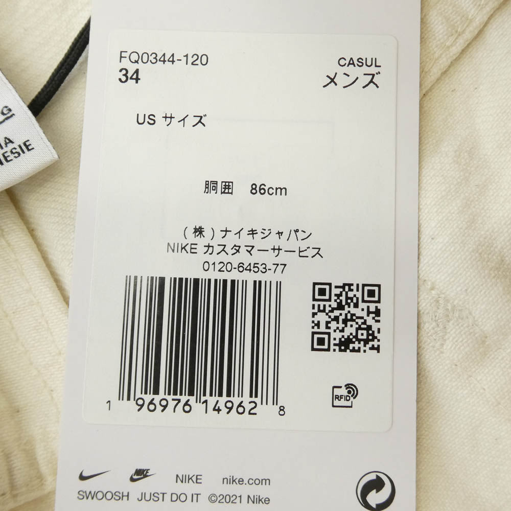 Supreme シュプリーム NIKE ナイキ 24SS FQ0344-120 x Nike ナイキ Denim Short スウッシュ刺繍 デニム ショート ハーフパンツ ショーツ オフホワイト系 34【極上美品】【中古】