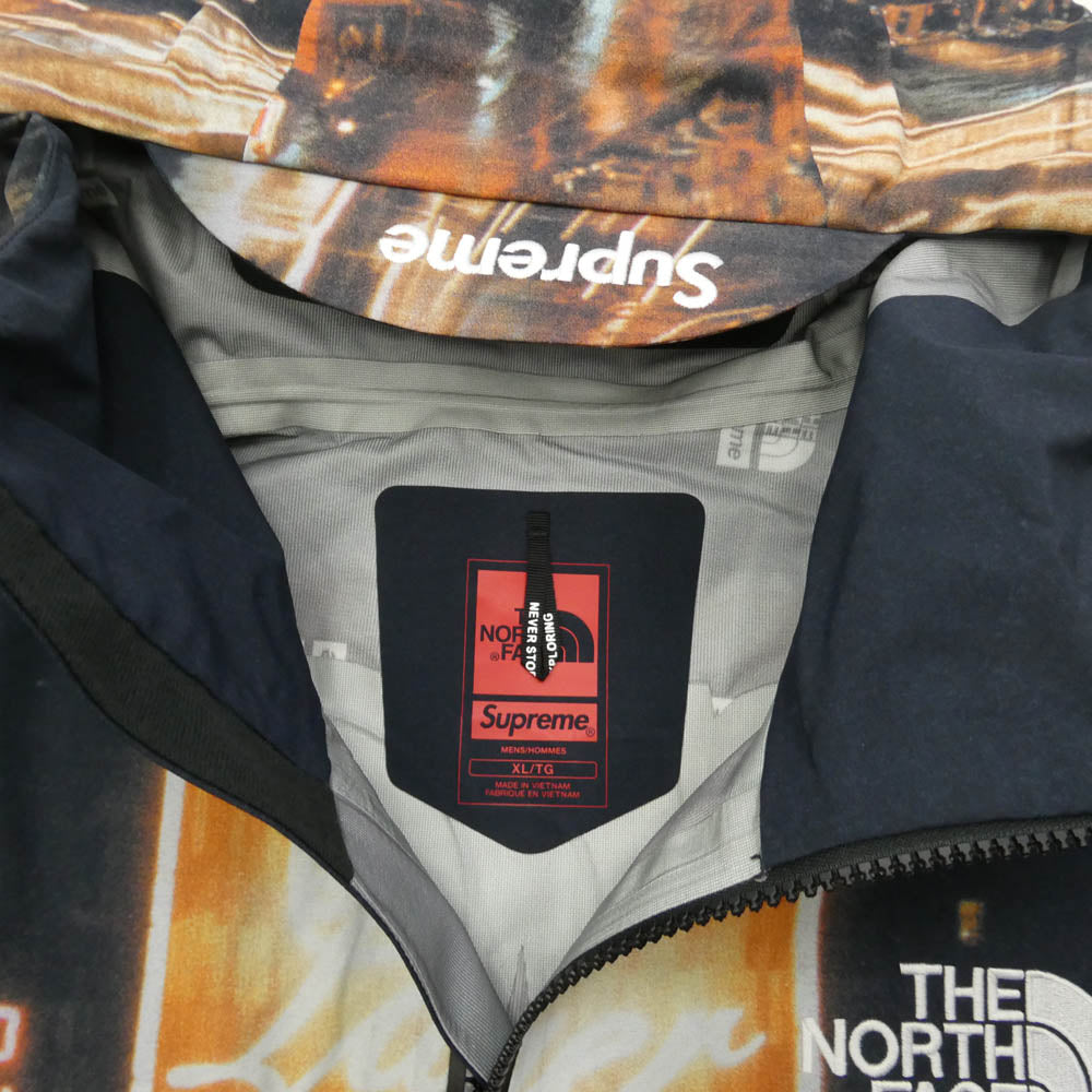 Supreme シュプリーム THE NORTH FACE ノースフェイス 22AW NP52207I x The North Face ザノースフェイス Taped Seam Shell Jacket Times square テープド シーム シェル ジャケット タイムズスクエア XLサイズ ネイビー系 XL【美品】【中古】