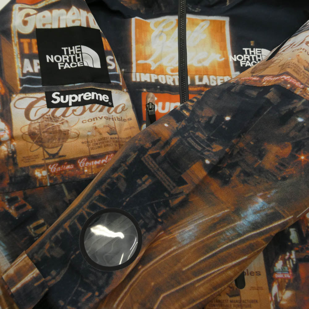 Supreme シュプリーム THE NORTH FACE ノースフェイス 22AW NP52207I x The North Face ザノースフェイス Taped Seam Shell Jacket Times square テープド シーム シェル ジャケット タイムズスクエア XLサイズ ネイビー系 XL【美品】【中古】