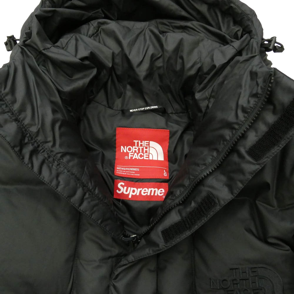 Supreme シュプリーム THE NORTH FACE ノースフェイス 22AW ND52205I x The North Face ザノースフェイス 800-Fill Half Zip Hooded Pullover 800フィル ハーフジップ フーデッド プルオーバー 中綿ジャケット ブラック系 L【新古品】【未使用】【中古】