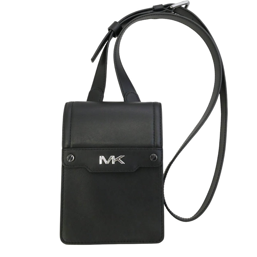 Michael Kors マイケルコース DC-2303 VARICK レザー ショルダー バッグ ブラック系【中古】