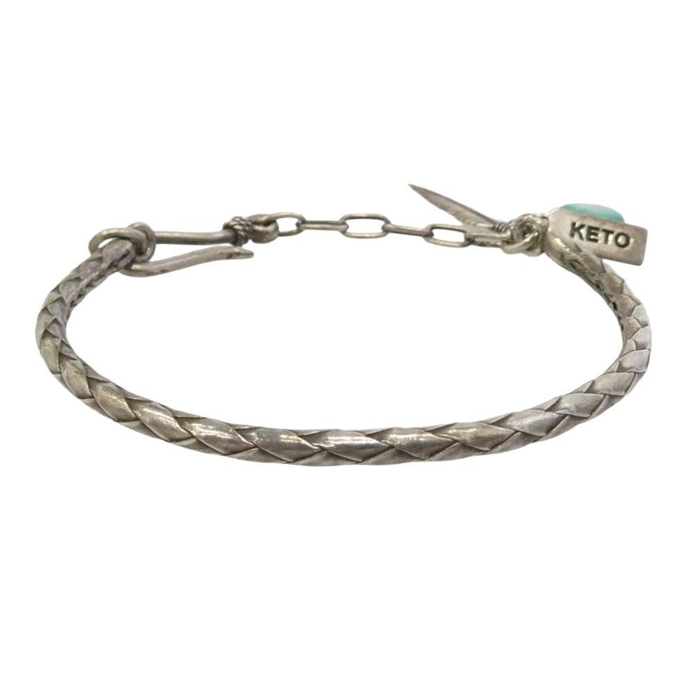 ケト ターコイズ フェザー ブレスレット シルバー系【中古】