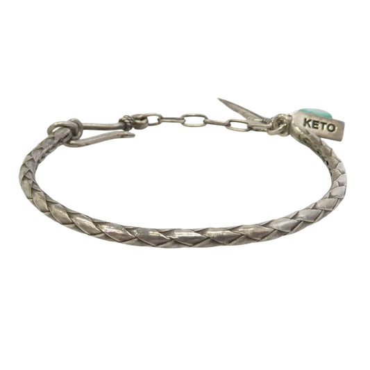 ケト ターコイズ フェザー ブレスレット シルバー系【中古】