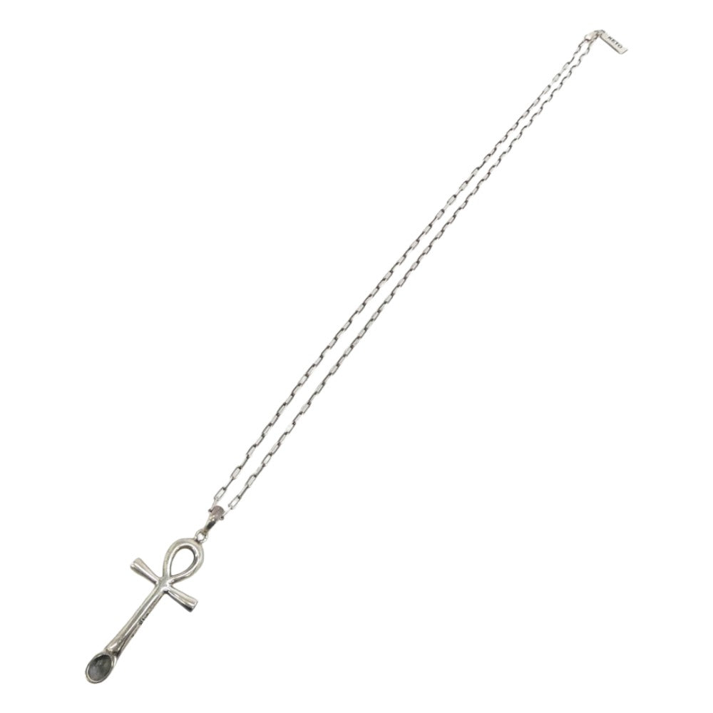 ケト クロス モチーフ ペンダントトップ ネックレス シルバー系【中古】