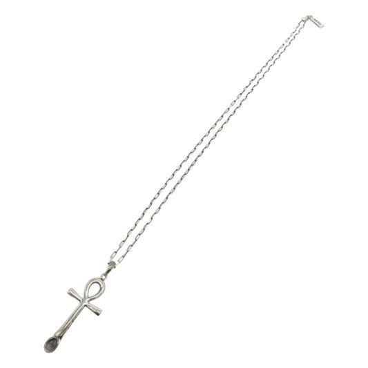ケト クロス モチーフ ペンダントトップ ネックレス シルバー系【中古】