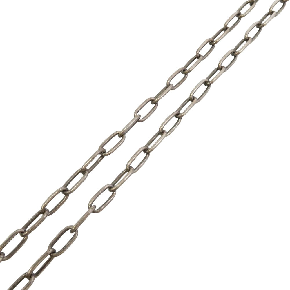 ケト ターコイズ フックチェーン ペンダントトップ ネックレス シルバー系【中古】