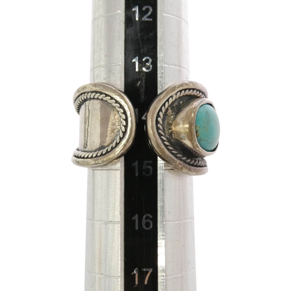 ケト ターコイズ リング シルバー系 ライトブルー系 14.5号【中古】