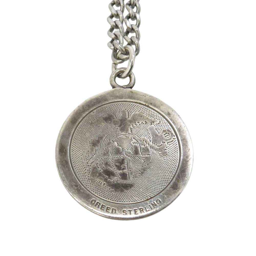 ヴィンテージ 50s USA製 CREED社 St.Christopher 聖クリストファー シルバー ネックレス シルバー系【中古】