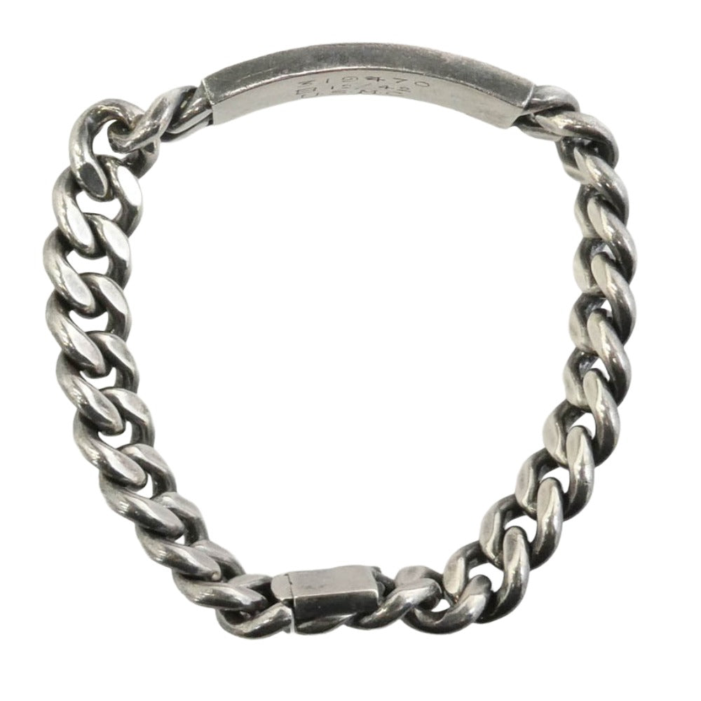 ヴィンテージ 40s U.S.M.C ID Napier Sterling Military ミリタリー ブレスレット シルバー系【中古】