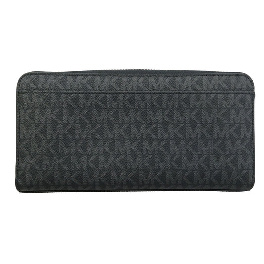 Michael Kors マイケルコース COOPER シグネチャー ロゴ ウォレット 長財布 ブラック系 チャコール系【美品】【中古】