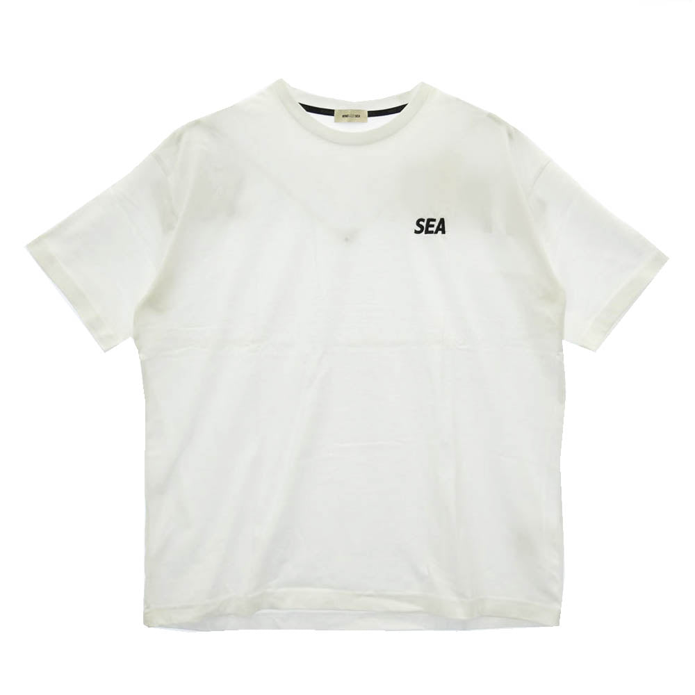 WIND AND SEA ウィンダンシー 26SS WDS-O-CLN-26-Q1-CS-07 S/S Tech Tee ワンポイント 刺繍 バックプリント ロゴ Tシャツ 半袖 カットソー ホワイト系 XL【新古品】【未使用】【中古】