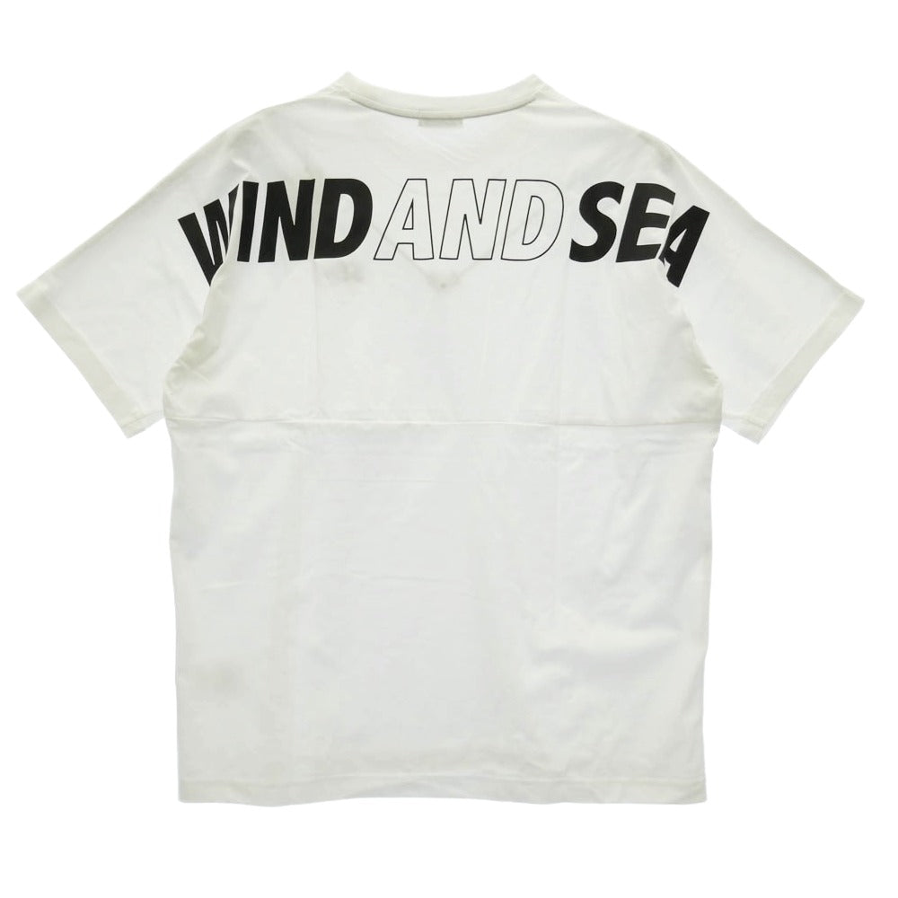 WIND AND SEA ウィンダンシー 26SS WDS-O-CLN-26-Q1-CS-07 S/S Tech Tee ワンポイント 刺繍 バックプリント ロゴ Tシャツ 半袖 カットソー ホワイト系 XL【新古品】【未使用】【中古】