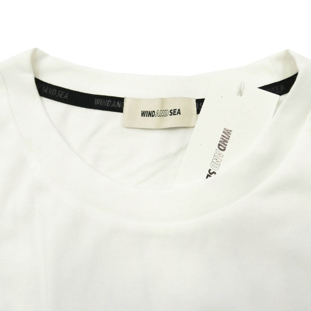 WIND AND SEA ウィンダンシー 26SS WDS-O-CLN-26-Q1-CS-07 S/S Tech Tee ワンポイント 刺繍 バックプリント ロゴ Tシャツ 半袖 カットソー ホワイト系 XL【新古品】【未使用】【中古】