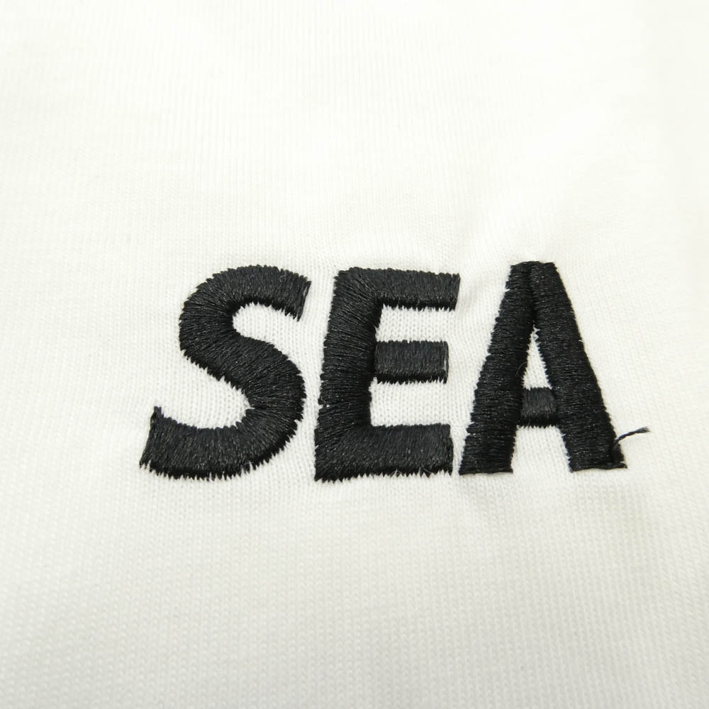 WIND AND SEA ウィンダンシー 26SS WDS-O-CLN-26-Q1-CS-07 S/S Tech Tee ワンポイント 刺繍 バックプリント ロゴ Tシャツ 半袖 カットソー ホワイト系 XL【新古品】【未使用】【中古】