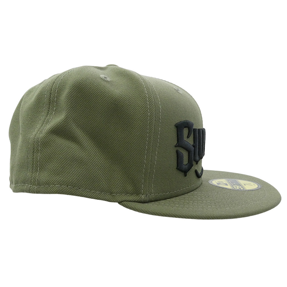 Supreme シュプリーム 24AW SUP-FW24-WEEK8-020 Mister Cartoon New Era ミスター カートゥーン ニューエラ キャップ 帽子 モスグリーン系【美品】【中古】