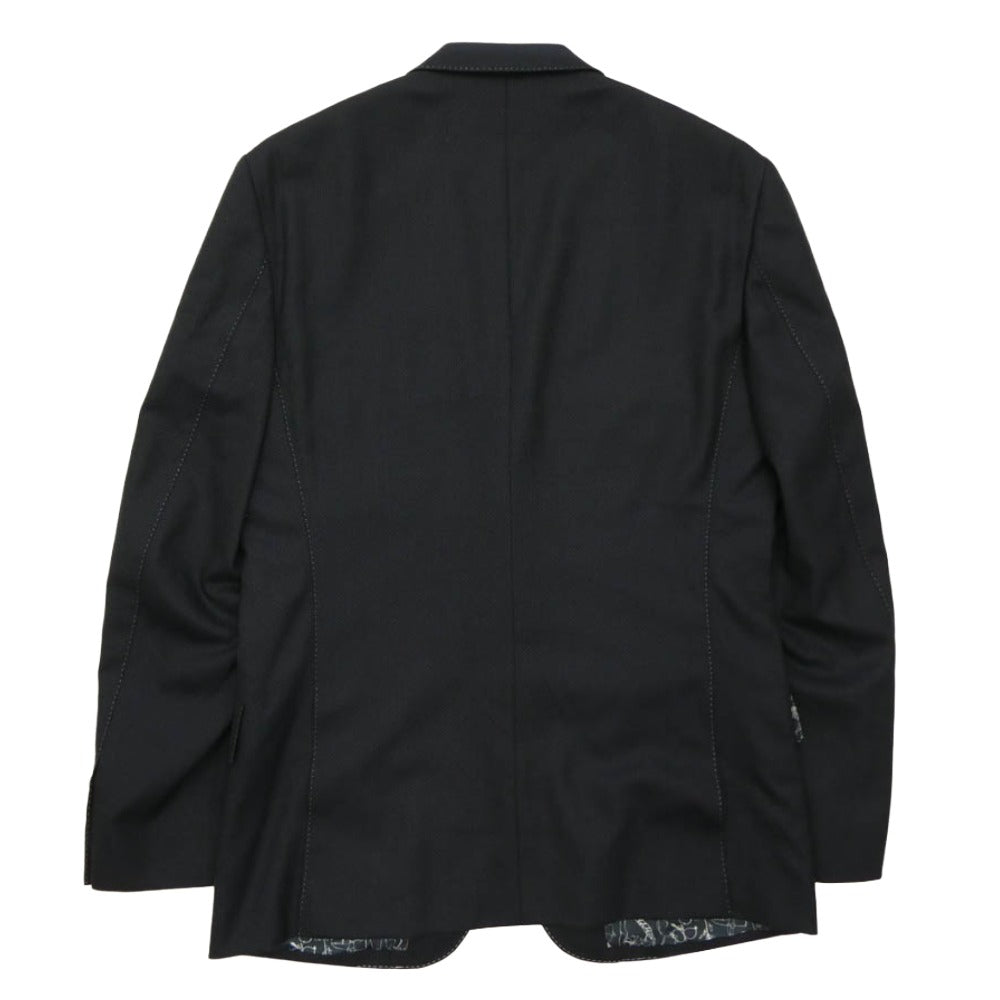Paul Smith ポール・スミス PN-J-73791 カラーステッチ ドット柄 スーツ セットアップ シングルジャケット パンツ ダークネイビー系 L【中古】
