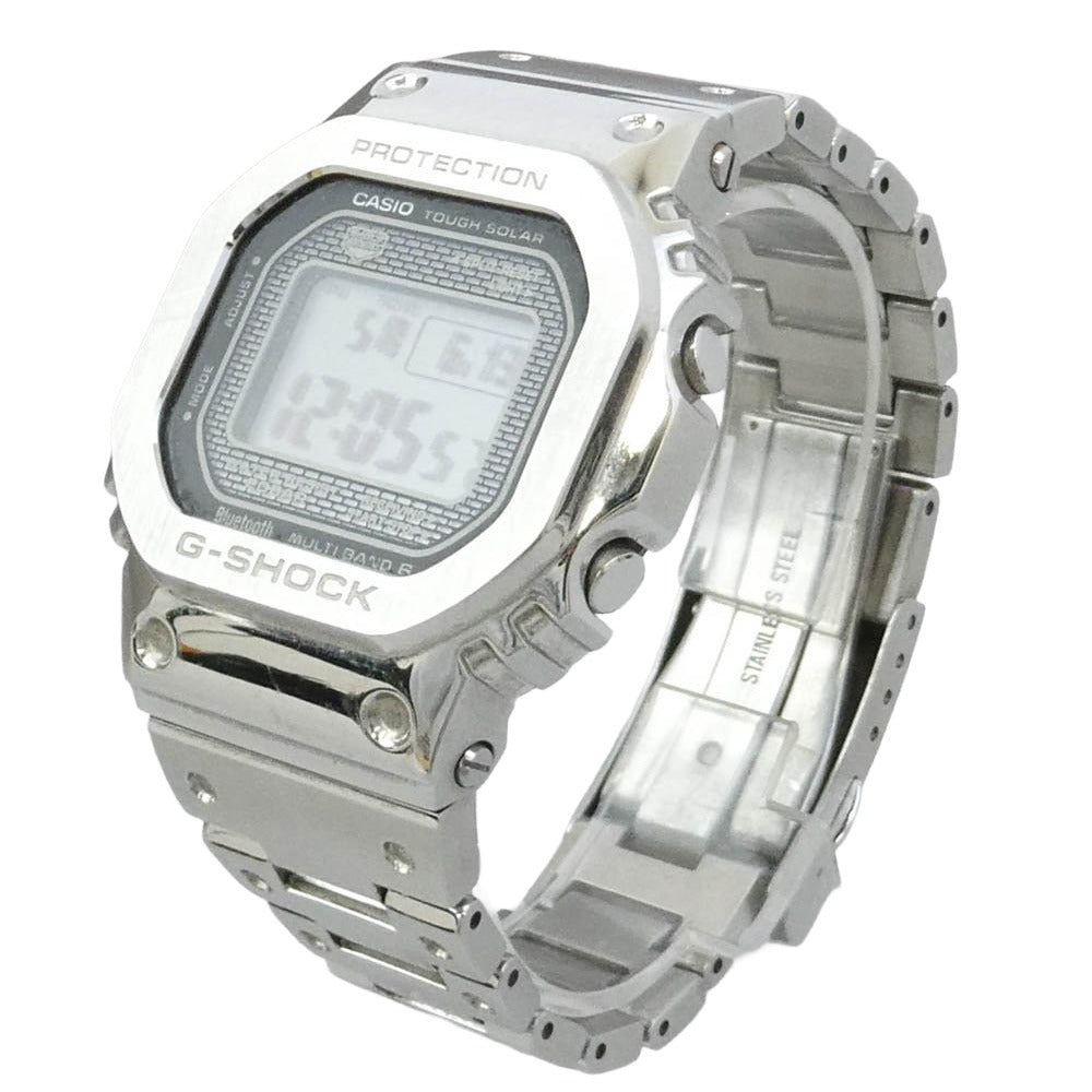 G-SHOCK ジーショック GMW-B5000D-1JF CASIO 5000 SERIES 電波ソーラー フルメタル 腕時計 シルバー系【中古】