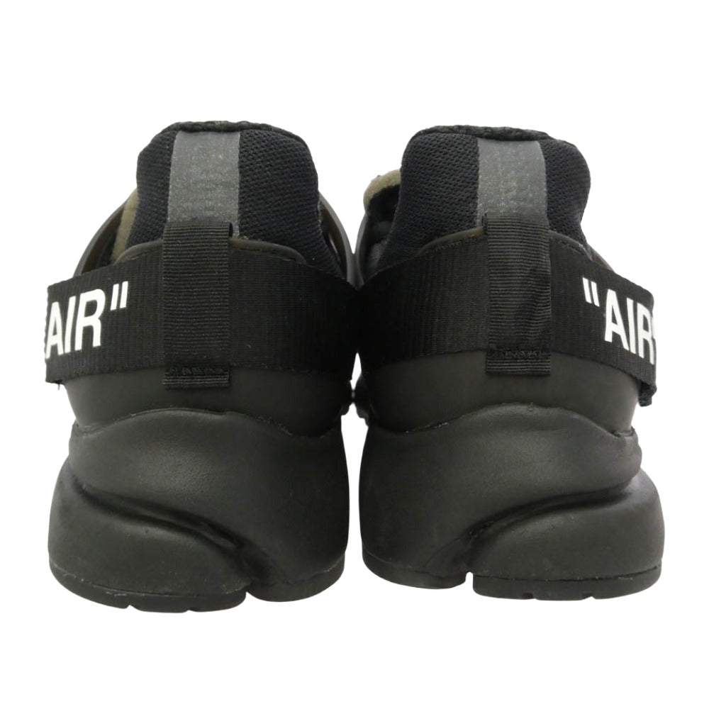 NIKE ナイキ OFF-WHITE オフホワイト AA3830-002 【フェイクバスターズ鑑定済】× Off-White オフホワイト Air Presto Black エアプレスト ローカットスニーカー ブラック系 26cm【新古品】【未使用】【中古】
