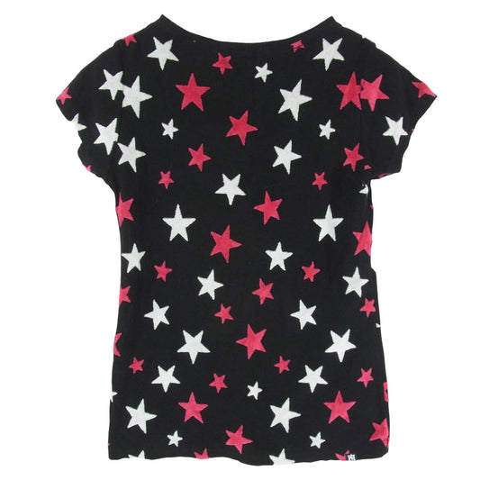 HYSTERIC GLAMOUR ヒステリックグラマー 01182CT13 スター ガール プリント 半袖 カットソー Ｔシャツ ブラック系 FREE【中古】