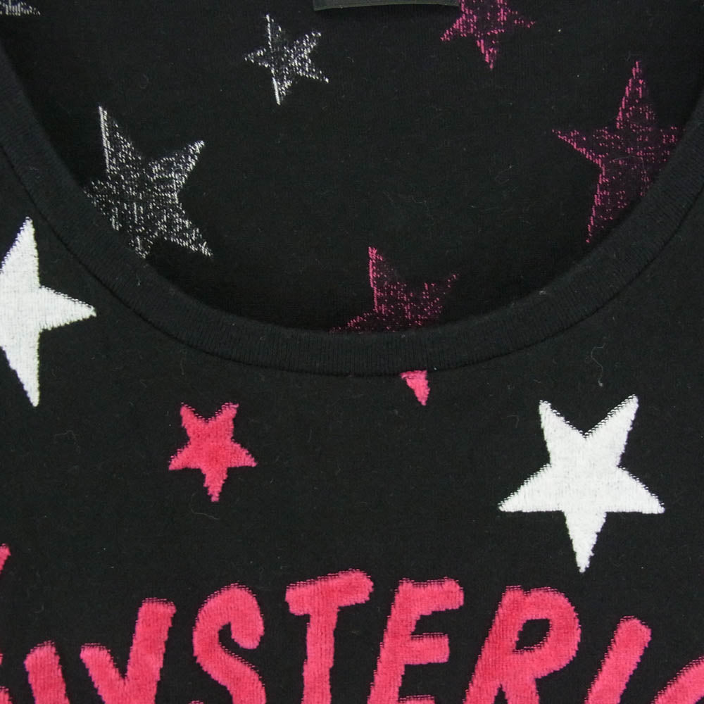 HYSTERIC GLAMOUR ヒステリックグラマー 01182CT13 スター ガール プリント 半袖 カットソー Ｔシャツ ブラック系 FREE【中古】