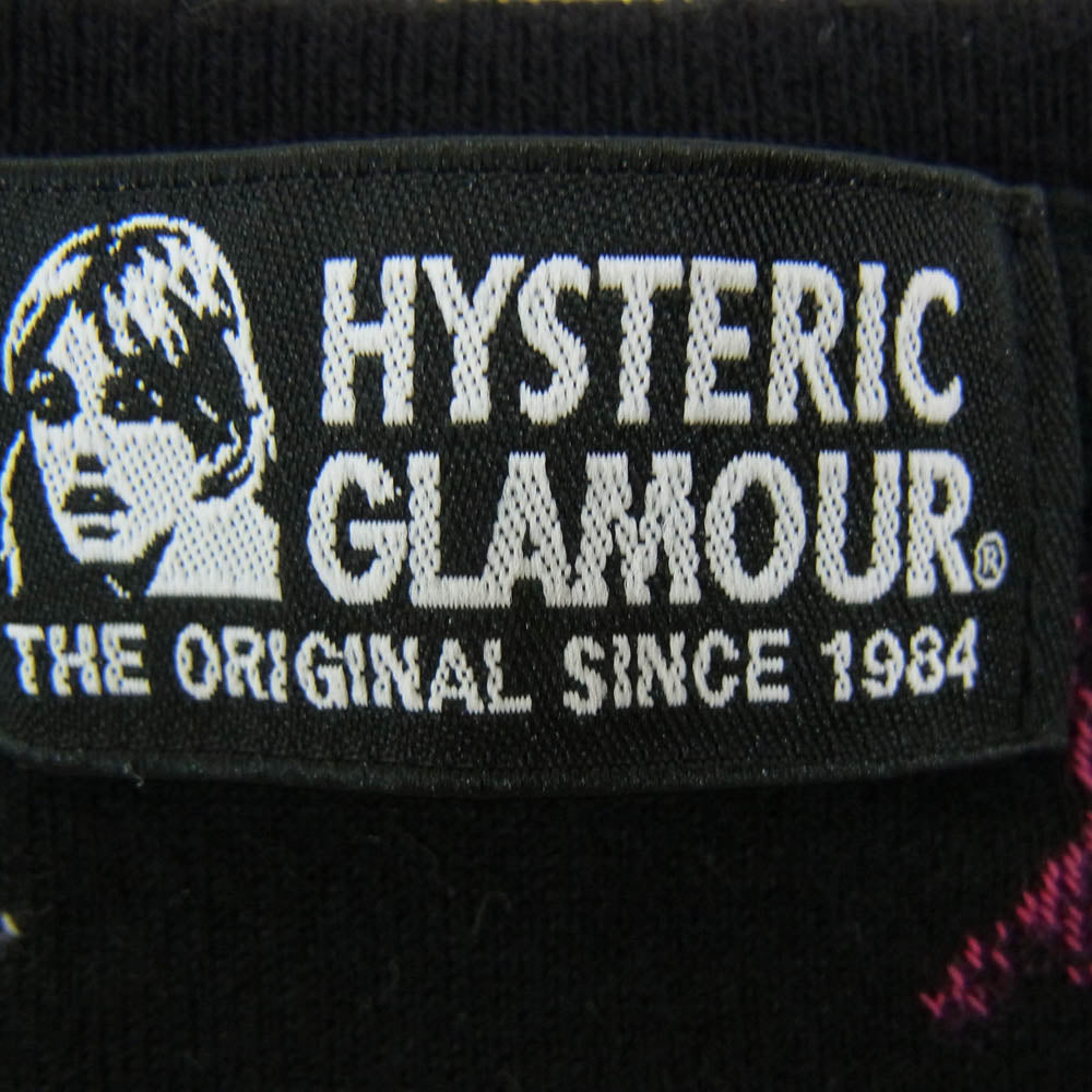HYSTERIC GLAMOUR ヒステリックグラマー 01182CT13 スター ガール プリント 半袖 カットソー Ｔシャツ ブラック系 FREE【中古】