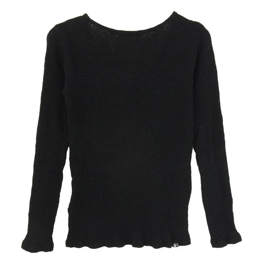 HYSTERIC GLAMOUR ヒステリックグラマー 0134CL03 DETROIT リブ編み 薄手 ニット カットソー ブラック系 FREE【中古】