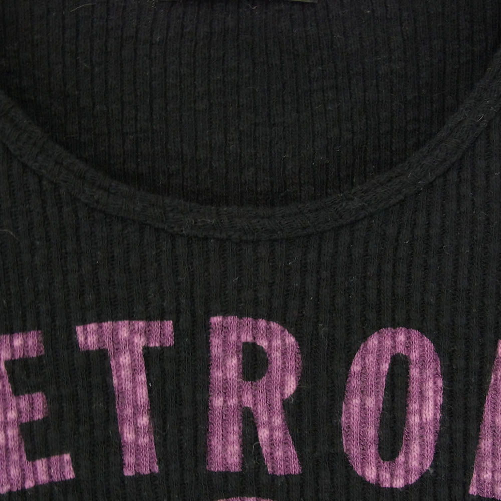 HYSTERIC GLAMOUR ヒステリックグラマー 0134CL03 DETROIT リブ編み 薄手 ニット カットソー ブラック系 FREE【中古】