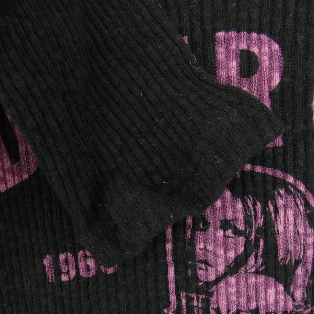 HYSTERIC GLAMOUR ヒステリックグラマー 0134CL03 DETROIT リブ編み 薄手 ニット カットソー ブラック系 FREE【中古】