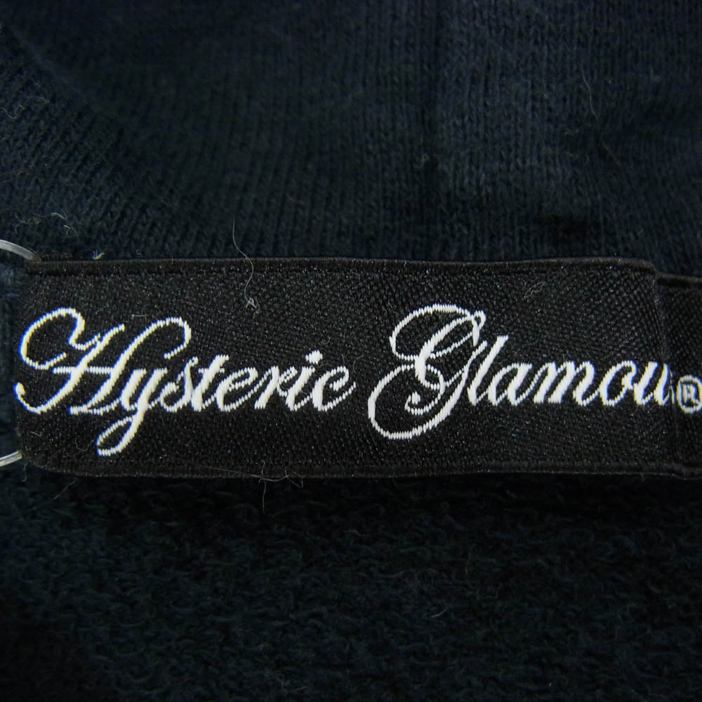 HYSTERIC GLAMOUR ヒステリックグラマー 0131CF02 ガールプリント ジップ パーカー ブラック系 FREE【中古】