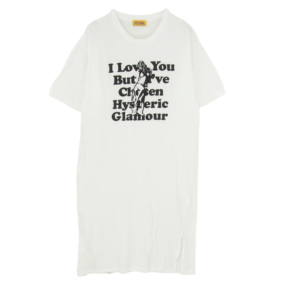 HYSTERIC GLAMOUR ヒステリックグラマー 01232CO04 ガールプリント 半袖 ワンピース ホワイト系 FREE【中古】