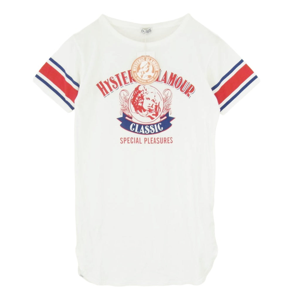 HYSTERIC GLAMOUR ヒステリックグラマー 01172CO03 ガールプリント 半袖 ワンピース ホワイト系 FREE【中古】