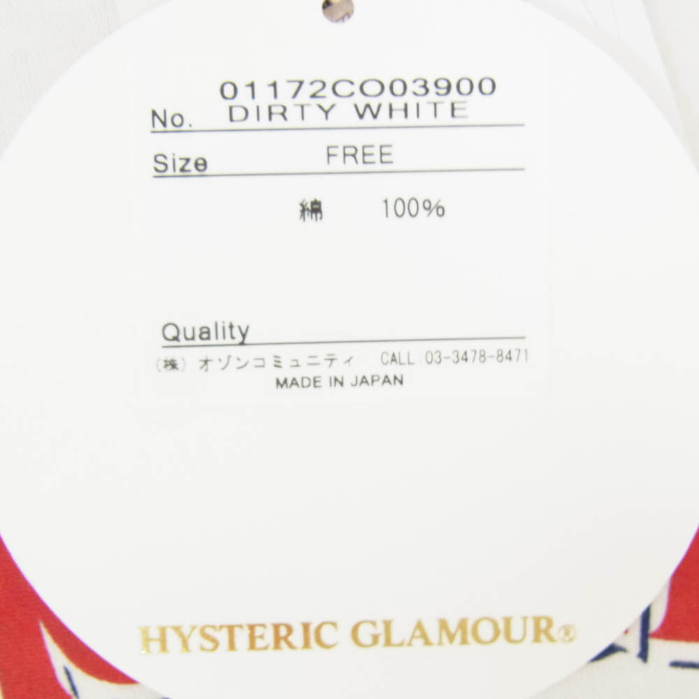 HYSTERIC GLAMOUR ヒステリックグラマー 01172CO03 ガールプリント 半袖 ワンピース ホワイト系 FREE【中古】
