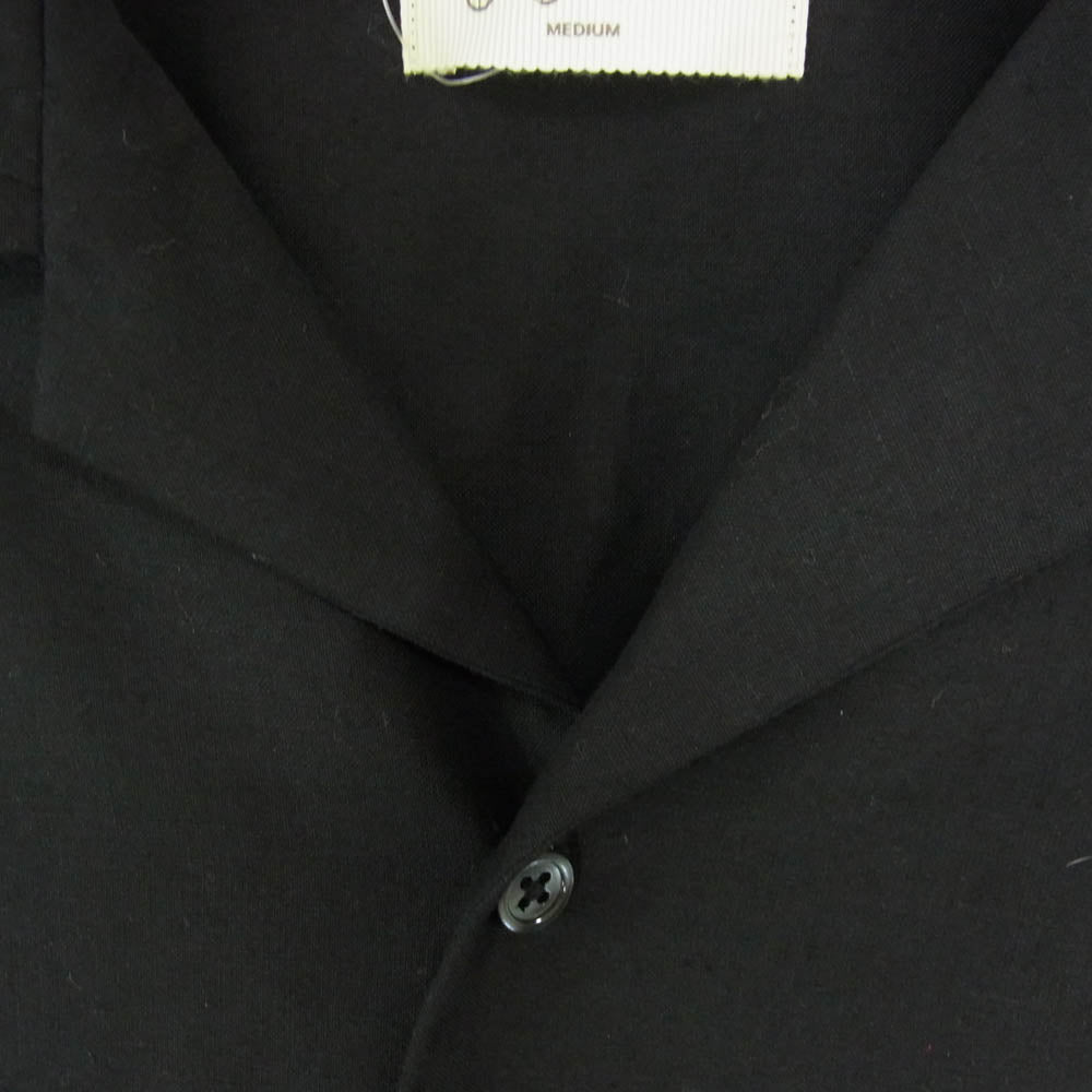ゴエモン RIB REGULAR COLLAR SHIRT リブ レギュラー オープンカラー 長袖 シャツ ブラック系 M【中古】