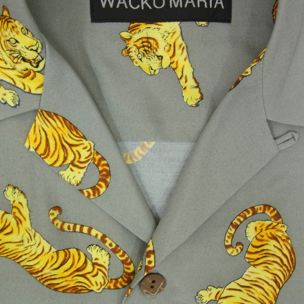WACKO MARIA ワコマリア 25SS WMS-HI08 TIM LEHI HAWAIIAN SHIRT TYPE-8 ティムリーハイ 半袖 ハワイアン シャツ グレー系 M【中古】