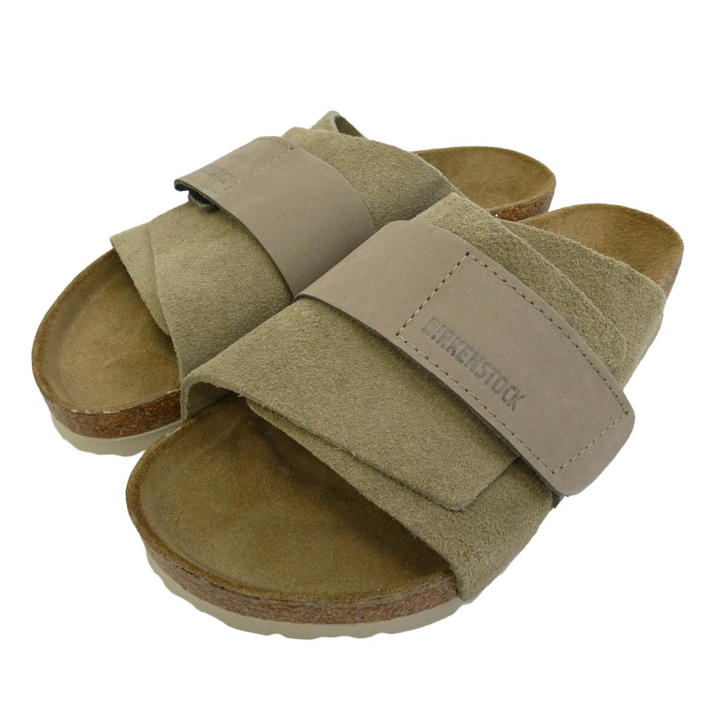 BIRKENSTOCK ビルケンシュトック 1015572 Kyoto Suede Soft Suede & Nubuck キョウト スエード サンダル ベージュ系 39【極上美品】【中古】