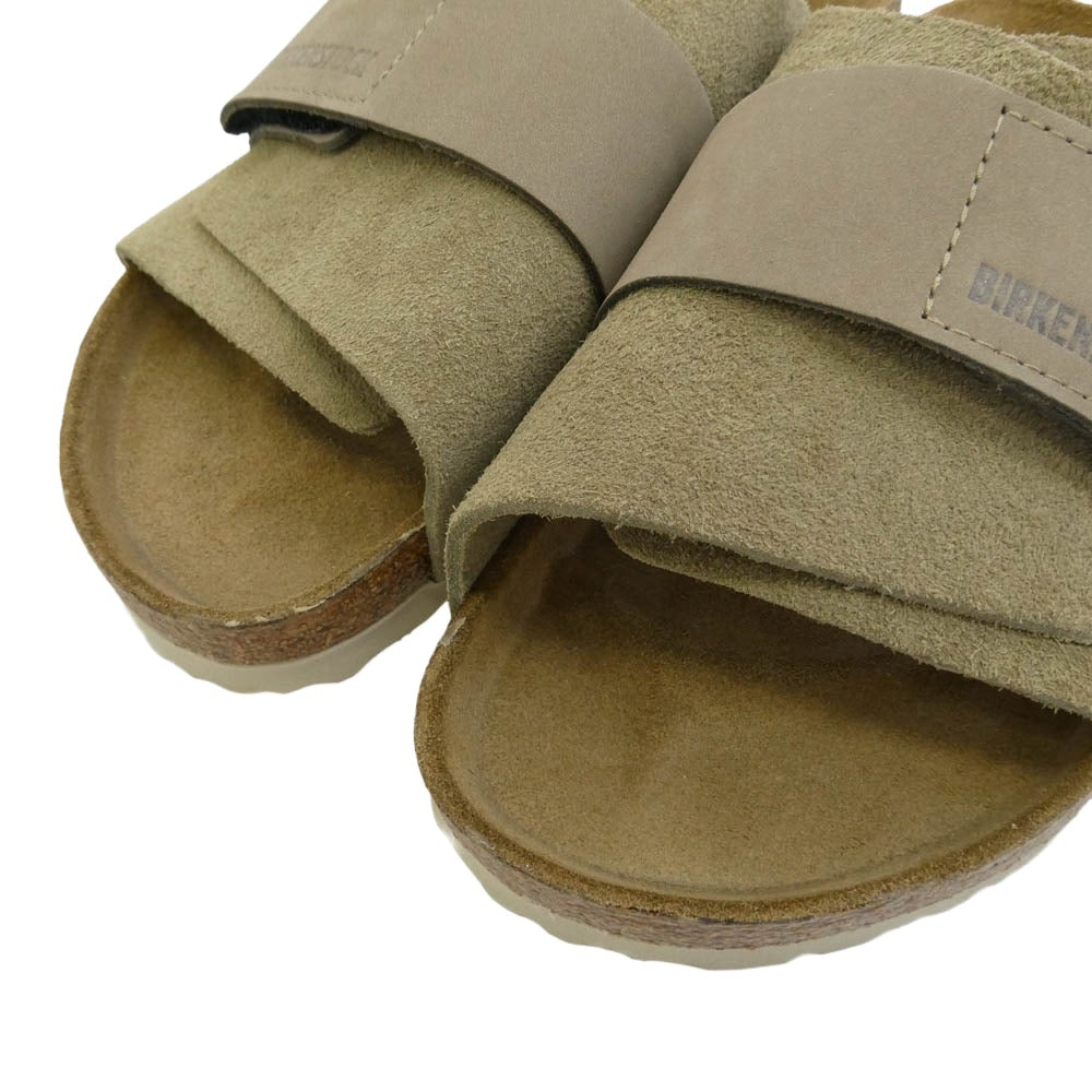 BIRKENSTOCK ビルケンシュトック 1015572 Kyoto Suede Soft Suede & Nubuck キョウト スエード サンダル ベージュ系 39【極上美品】【中古】