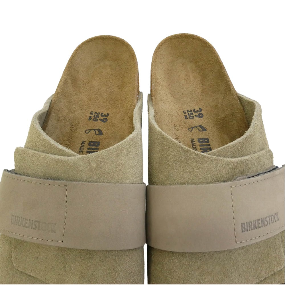 BIRKENSTOCK ビルケンシュトック 1015572 Kyoto Suede Soft Suede & Nubuck キョウト スエード サンダル ベージュ系 39【極上美品】【中古】