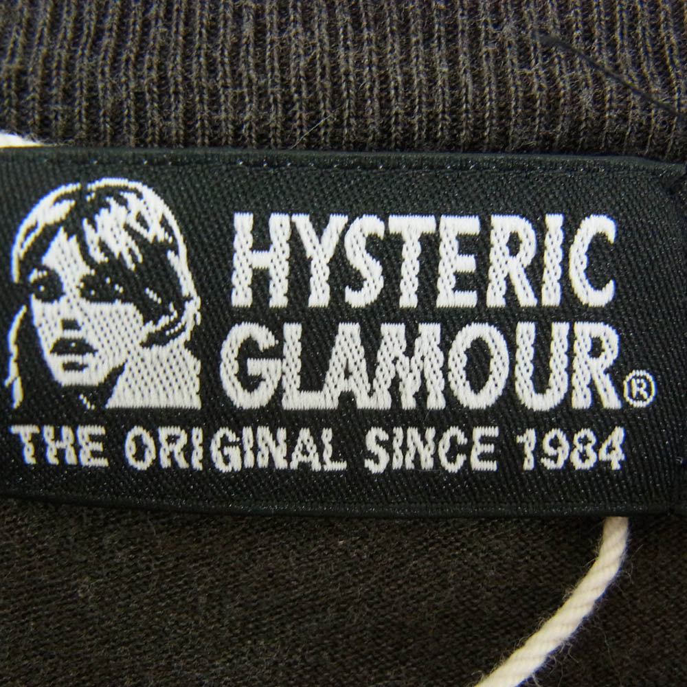 HYSTERIC GLAMOUR ヒステリックグラマー 01173CL10 ヒスガール プリント ラグランスリーブ ロングスリーブ Tシャツ 長袖 カットソー グレー系 FREE【中古】