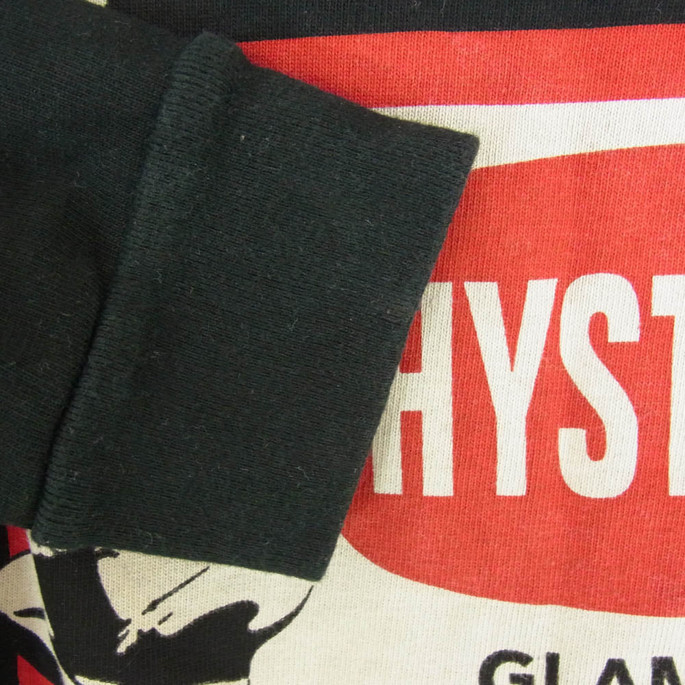 HYSTERIC GLAMOUR ヒステリックグラマー 0153CL10 ヒスガール プリント ロングスリーブ Tシャツ 長袖カットソー ブラック系【中古】