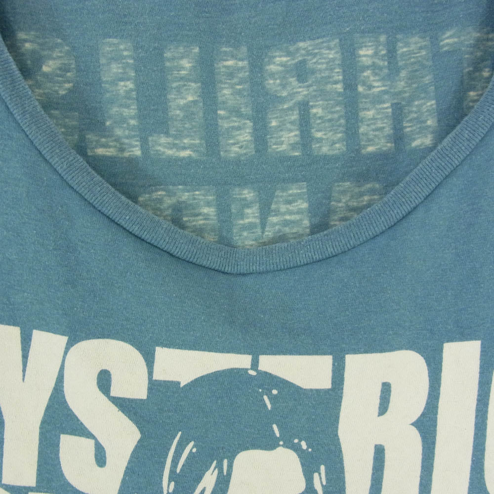 HYSTERIC GLAMOUR ヒステリックグラマー 0114CL02 ヒスガール プリント ロングスリーブ Tシャツ 長袖カットソー ブルー系 FREE【中古】