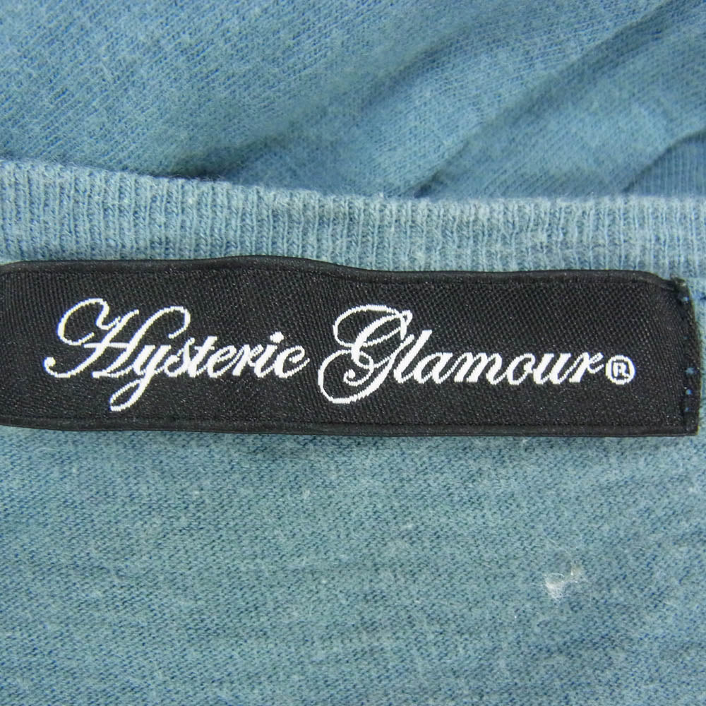 HYSTERIC GLAMOUR ヒステリックグラマー 0114CL02 ヒスガール プリント ロングスリーブ Tシャツ 長袖カットソー ブルー系 FREE【中古】