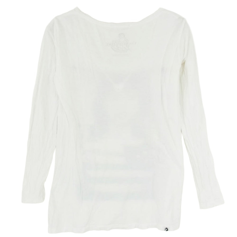 HYSTERIC GLAMOUR ヒステリックグラマー 0194CL19 COURTNEY LOVE コートニーラブ プリント ロングスリーブ Tシャツ 長袖カットソー ホワイト系 FREE【中古】