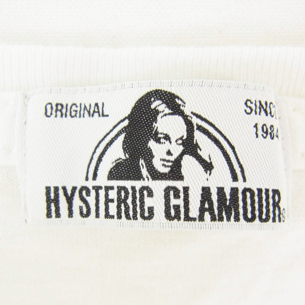 HYSTERIC GLAMOUR ヒステリックグラマー 0163CL10 MOTEL BAR プリント ロングスリーブ Tシャツ 長袖カットソー ホワイト系 FREE【中古】