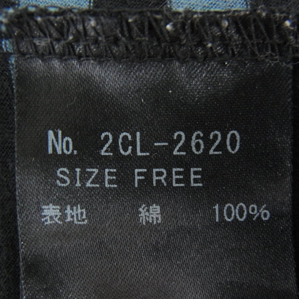 HYSTERIC GLAMOUR ヒステリックグラマー 2CL-2620 new york dolls プリント ボーダー ロング丈 Tシャツ 七分袖 ブラック系 FREE【中古】