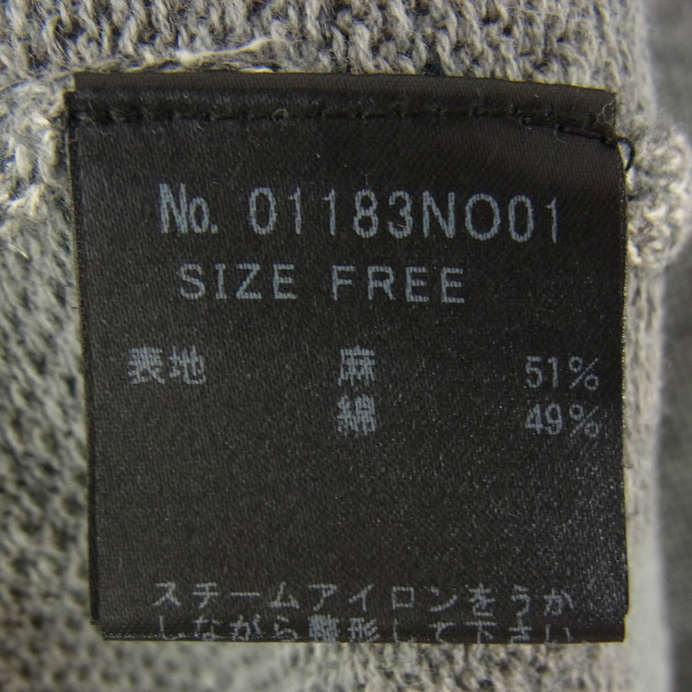 HYSTERIC GLAMOUR ヒステリックグラマー 01183NO01 ガール プリント ロゴ ニット ワンピース グレー系 FREE【中古】