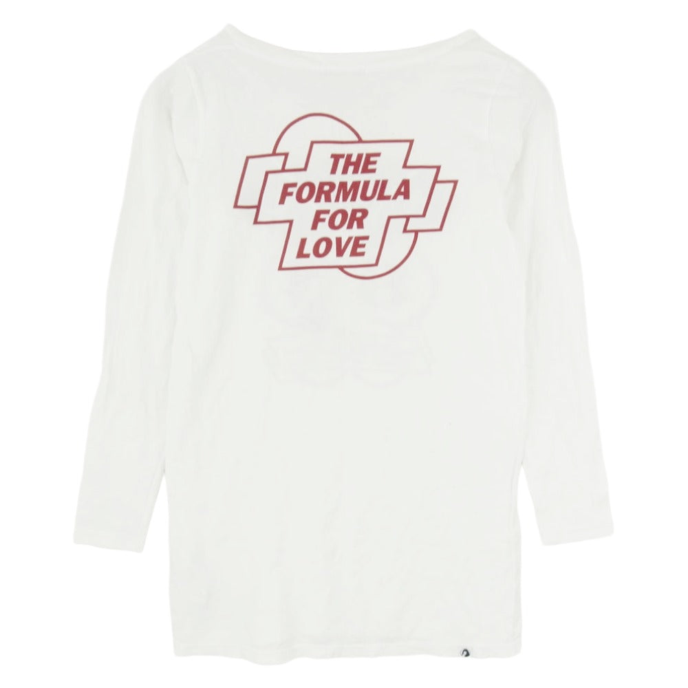 HYSTERIC GLAMOUR ヒステリックグラマー 0143CL03 ヒスガール プリント ロングスリーブ Tシャツ 長袖カットソー ホワイト系 FREE【中古】