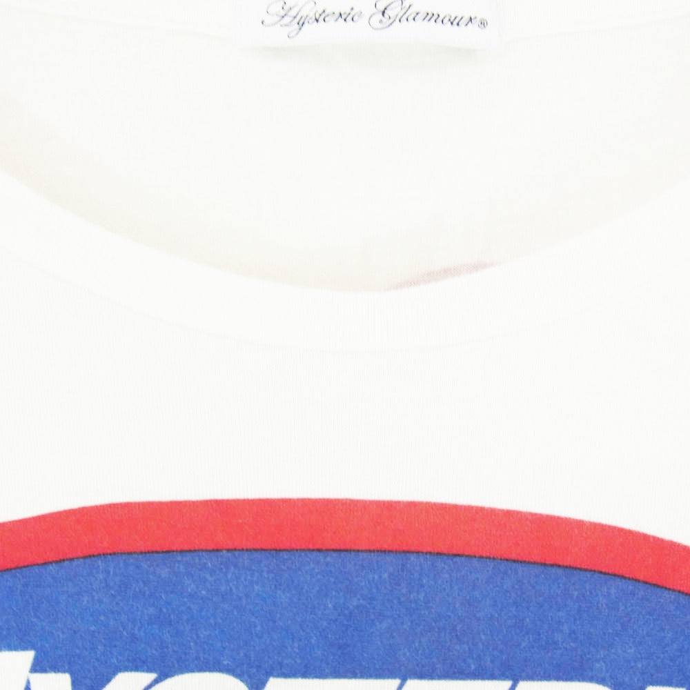 HYSTERIC GLAMOUR ヒステリックグラマー 0143CL03 ヒスガール プリント ロングスリーブ Tシャツ 長袖カットソー ホワイト系 FREE【中古】
