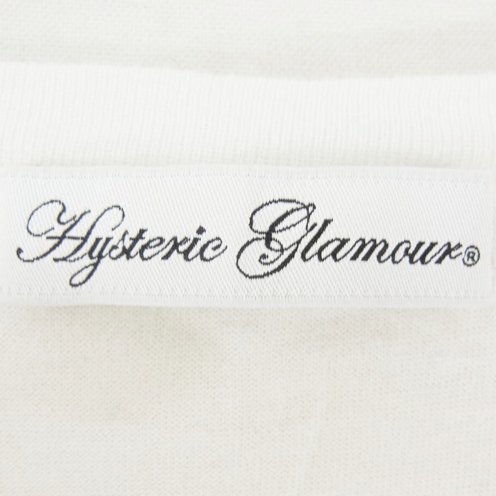 HYSTERIC GLAMOUR ヒステリックグラマー 0143CL03 ヒスガール プリント ロングスリーブ Tシャツ 長袖カットソー ホワイト系 FREE【中古】