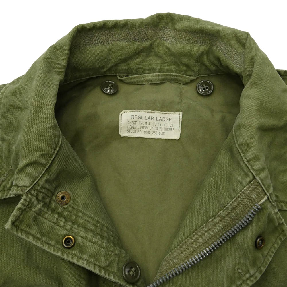 ヴィンテージ 60s U.S. Army 米軍実物 M51 フィールド ジャケット ミリタリージャケット カーキ系 L【中古】