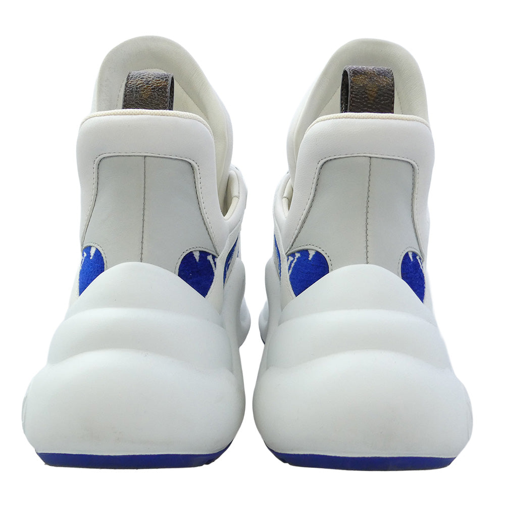 LOUIS VUITTON ルイ・ヴィトン GO 0242 LVアークライト・ライン モノグラム スニーカー ホワイト系 ブルー系 38【中古】
